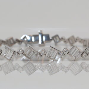 White Gold Baguette Diamond Bracelet