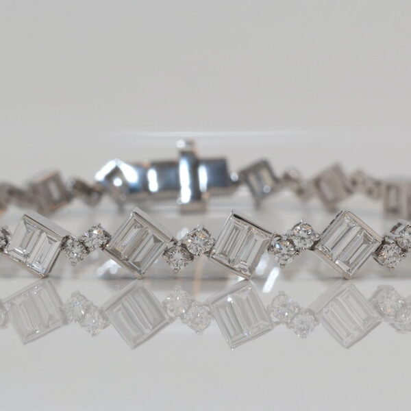 White Gold Baguette Diamond Bracelet