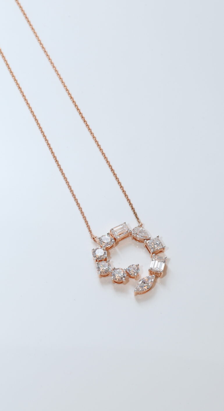 Diamonds in Motion Pendant Necklace