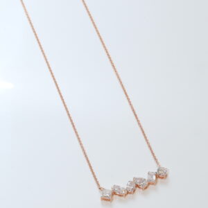 Multi-Shaped Diamond Bar Necklace