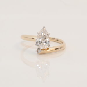 Pear Duet Diamond Ring