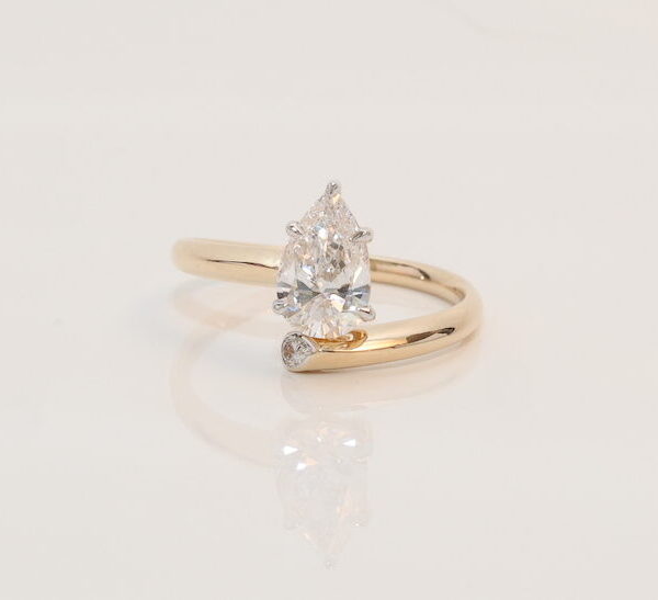 Pear Duet Diamond Ring