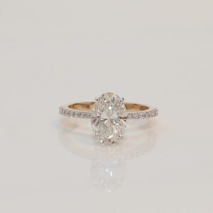 Oval Diamond Solitaire Ring