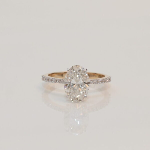 Oval Diamond Solitaire Ring