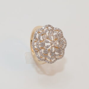 Diamond Floral Cluster Ring
