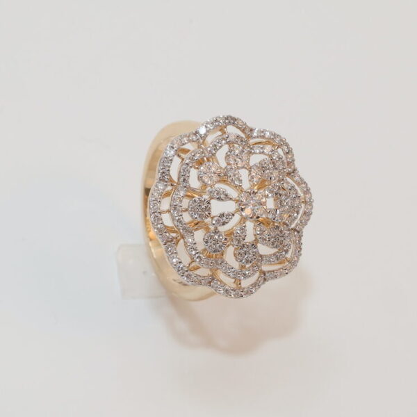 Diamond Floral Cluster Ring